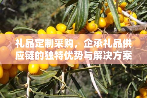 礼品定制采购，企承礼品供应链的独特优势与解决方案
