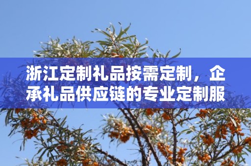 浙江定制礼品按需定制，企承礼品供应链的专业定制服务